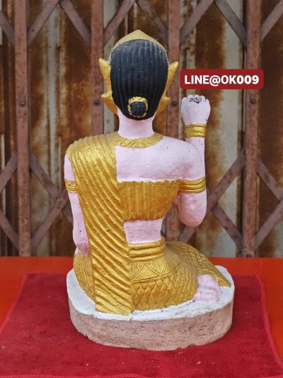 นางกวักหลวงพ่อฉาว วัดสว่างชาติประชา​บำรุง​ กำแพงแสน นครปฐม (เนื้อดินรุ่นแรกพิมพ์​จัมโบ้​)