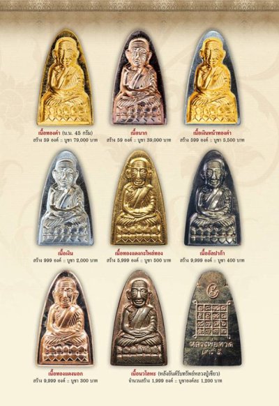 หลวงปู่ทวด เสาร์๕ มหาสิทธิโชค เนื้อนวะพิมพ์หลังหนังสือ พ.ศ.2553