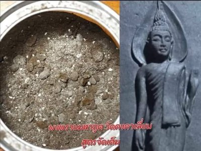 พระลีลาผงกระดูกผีหลังแบบ รุ่น พระเพิ่มประชากร พ่อท่านนิ​มิตร​ สำนักสงฆ์ศาลาเคียนตูชัย อ.รัตภูมิ จ.สงขลา (รุ่นแรก) พ.ศ.2567