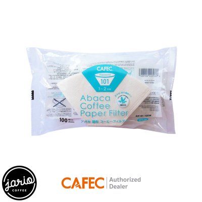 CAFEC กระดาษกรองกาแฟ Abaca ทรงคางหมู 100 แผ่น CAFEC Abaca Coffee Paper Filter Trapezoid 100 Sheets