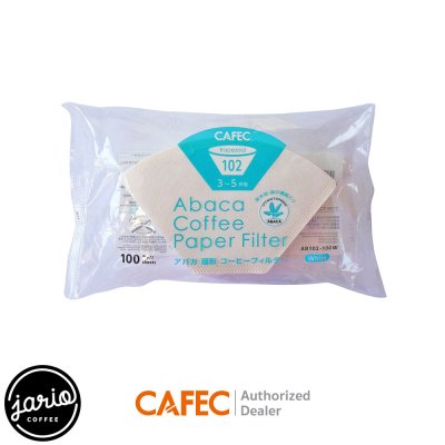 CAFEC กระดาษกรองกาแฟ Abaca ทรงคางหมู 100 แผ่น CAFEC Abaca Coffee Paper Filter Trapezoid 100 Sheets