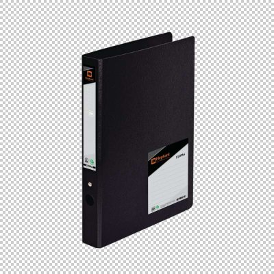 แฟ้ม2ห่วงช้าง#210P/A4สีดำสัน1นิ้ว
