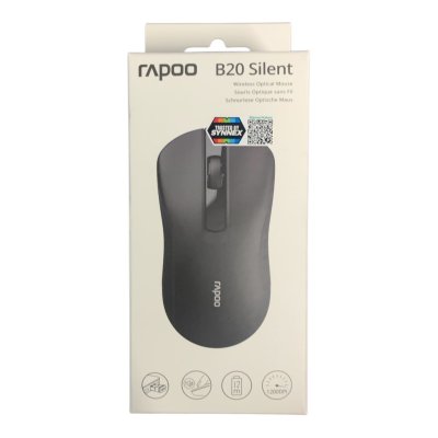 Mouse  Rapoo#B20 Silent สีดำ Wireless Optical Mouse