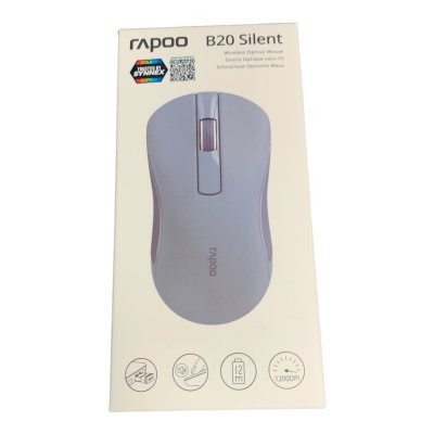 Mouse  Rapoo#B20 Silent สีฟ้า Wireless Optical Mouse