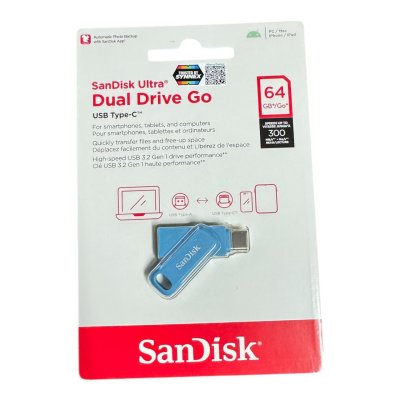 Sandisk Dual FlashDrive#SDDDC3-64GB Dual USB -TypeCสีฟ้า
