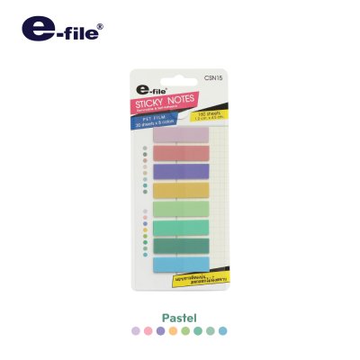 อินเด็กซ์โน๊ต8สีอีไฟล์#CSN15(1.2x4.5ซม)สีละ20แผ่น
