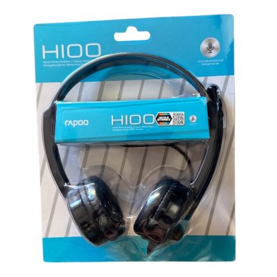 Headset Rapoo#HT-H100 พร้อมไมโครโฟน สีดำ