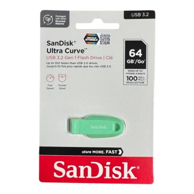 Sandisk FlashDrive#SDCZ550_064GG46Gสีเขียวประกัน5ปี
