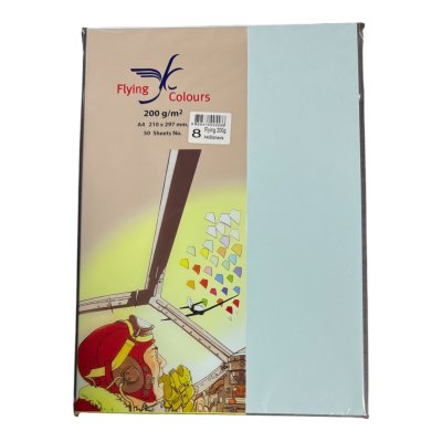 กระดาษสีฟลายอิ้ง200แกรม#A4(50แผ่น/ห่อ)