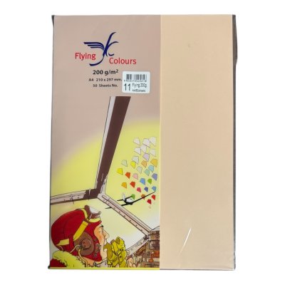 กระดาษสีฟลายอิ้ง200แกรม#A4(50แผ่น/ห่อ)
