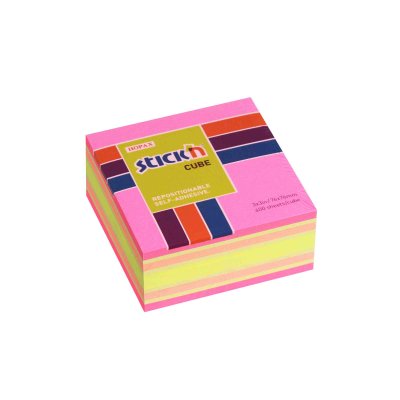 กระดาษโน้ตสติ๊กเอ็น#21536ขนาด3x3นิ้วสีนีออนพาสเทล400แผ่น