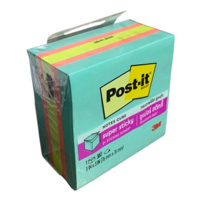 กระดาษโน้ตโพสต์อิท#2027-SSAFGขนาด3x3นิ้วคละสีนีออน