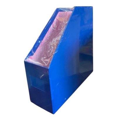 กล่องใส่แฟ้มกระดาษ#1ช่องสีน้ำเงิน(4x11x12นิ้ว)