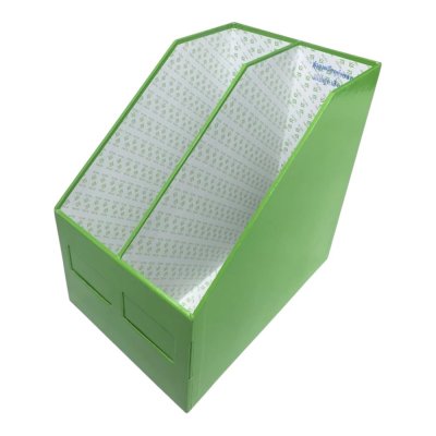 กล่องใส่แฟ้มกระดาษ#2ช่องสีเขียวอ่อน(8x12x12นิ้ว)