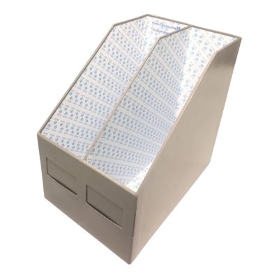 กล่องใส่แฟ้มกระดาษ#2ช่องสีเทา(8x12x12นิ้ว)