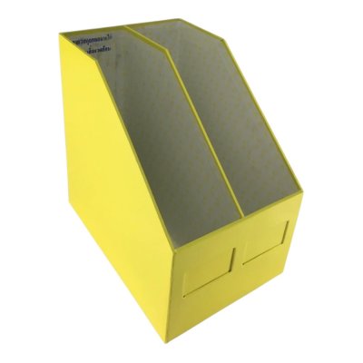 กล่องใส่แฟ้มกระดาษ#2ช่องสีเหลือง(8x12x12นิ้ว)