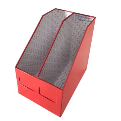 กล่องใส่แฟ้มกระดาษ#2ช่องสีแดง(8x12x12นิ้ว)