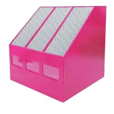กล่องใส่แฟ้มกระดาษ#3ช่องสีชมพู(12x12x12นิ้ว)