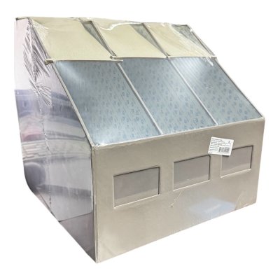 กล่องใส่แฟ้มกระดาษ#3ช่องสีเทา(12x12x12นิ้ว)