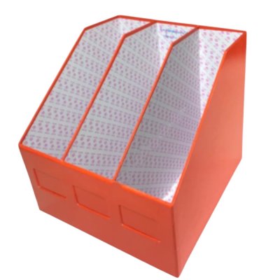 กล่องใส่แฟ้มกระดาษ#3ช่องสีส้ม(12x12x12นิ้ว)