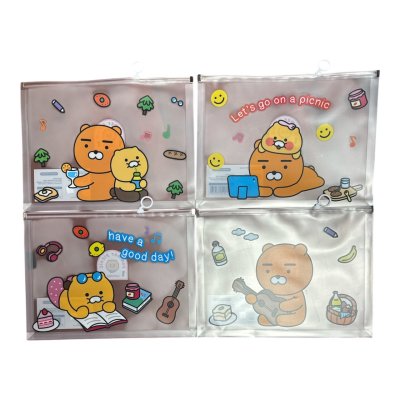 ซองซิปพลาสติกใสKakao#KK1374A4ลายการ์ตูน