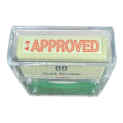 ตรายางข้อความหมึกในตัวซันบี้#A9-APPROVED