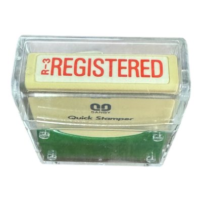 ตรายางข้อความหมึกในตัวซันบี้#R3-REGISTERED