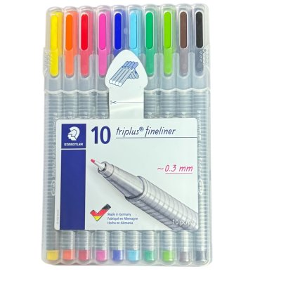 ปากกาหัวเข็มสเต็ดเลอร์#ไตรพลัสหัว0.3มมชุด10สี