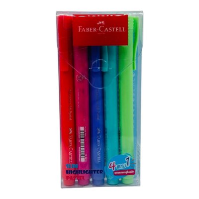ปากกาเน้นข้อความเฟเบอร์คาสเทล#เท็กซ์ไลเนอร์38แพ็ค5ด้ามสีพาสเทล