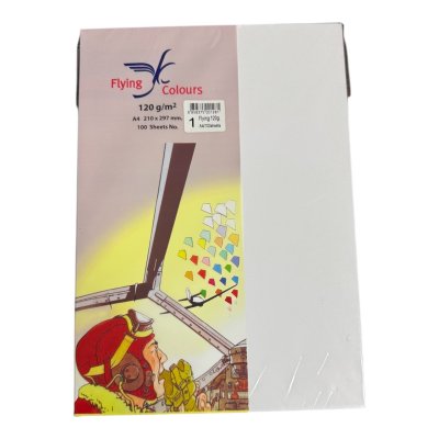 กระดาษสีฟลายอิ้ง120แกรม#A4(100แผ่น/ห่อ)
