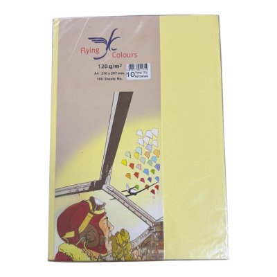 กระดาษสีฟลายอิ้ง120แกรม#A4(100แผ่น/ห่อ)