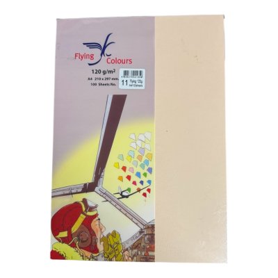 กระดาษสีฟลายอิ้ง120แกรม#A4(100แผ่น/ห่อ)