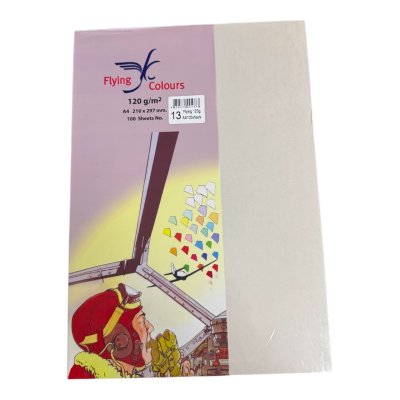 กระดาษสีฟลายอิ้ง120แกรม#A4(100แผ่น/ห่อ)