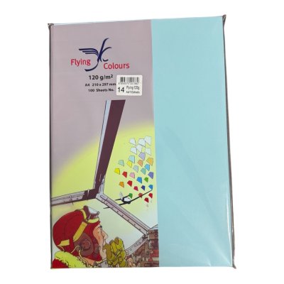 กระดาษสีฟลายอิ้ง120แกรม#A4(100แผ่น/ห่อ)