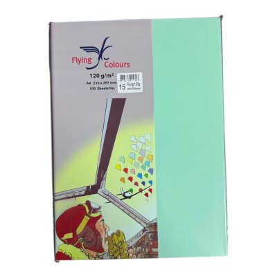 กระดาษสีฟลายอิ้ง120แกรม#A4(100แผ่น/ห่อ)