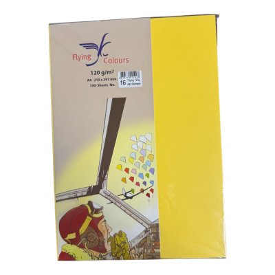 กระดาษสีฟลายอิ้ง120แกรม#A4(100แผ่น/ห่อ)