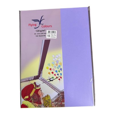กระดาษสีฟลายอิ้ง120แกรม#A4(100แผ่น/ห่อ)