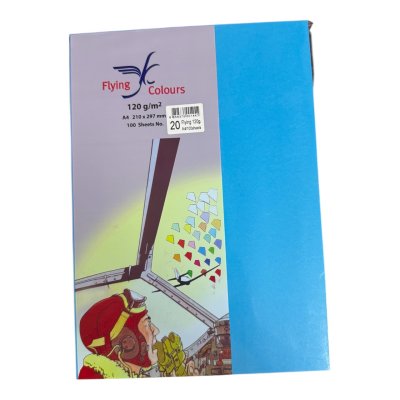 กระดาษสีฟลายอิ้ง120แกรม#A4(100แผ่น/ห่อ)