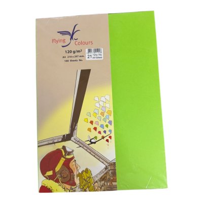 กระดาษสีฟลายอิ้ง120แกรม#A4(100แผ่น/ห่อ)