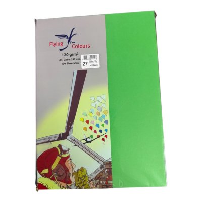 กระดาษสีฟลายอิ้ง120แกรม#A4(100แผ่น/ห่อ)