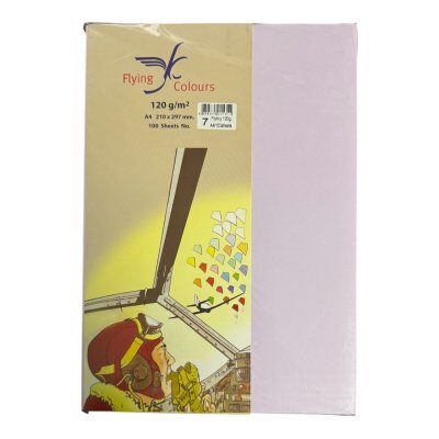 กระดาษสีฟลายอิ้ง120แกรม#A4(100แผ่น/ห่อ)