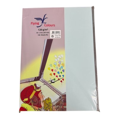 กระดาษสีฟลายอิ้ง120แกรม#A4(100แผ่น/ห่อ)