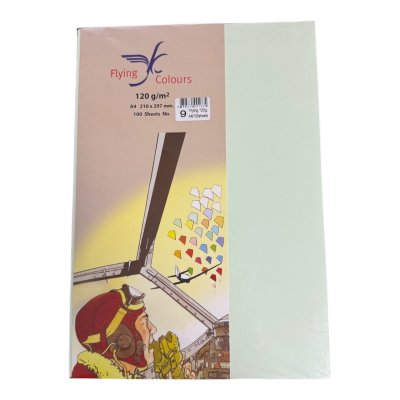 กระดาษสีฟลายอิ้ง120แกรม#A4(100แผ่น/ห่อ)