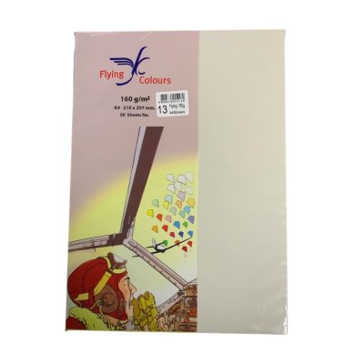 กระดาษสีฟลายอิ้ง160แกรม#A4(50แผ่น/ห่อ)