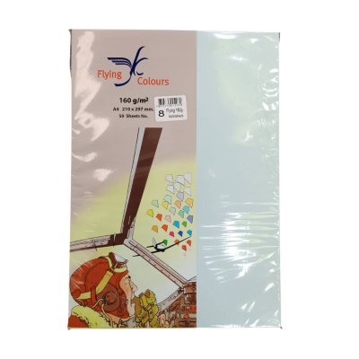 กระดาษสีฟลายอิ้ง160แกรม#A4(50แผ่น/ห่อ)