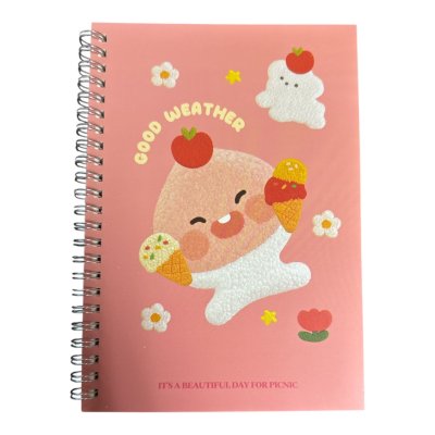 สมุุดโน้ตริมลวดKakaoFriend#KK1376คละลายA5(50แผ่น)