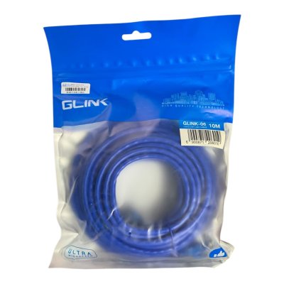 สายLandสำเร็จรูปGlink#Cat6ยาว10เมตร สีฟ้า