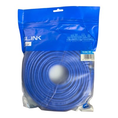 สายLandสำเร็จรูปGlink#Cat6ยาว30เมตร สีฟ้า