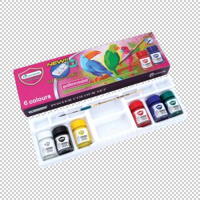 สีโปสเตอร์มาสเตอร์อาร์ต#จิตกรน้อยชุด6สี