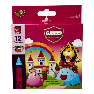 สีเทียนมาสเตอร์อาร์ต#จัมโบ้12สี